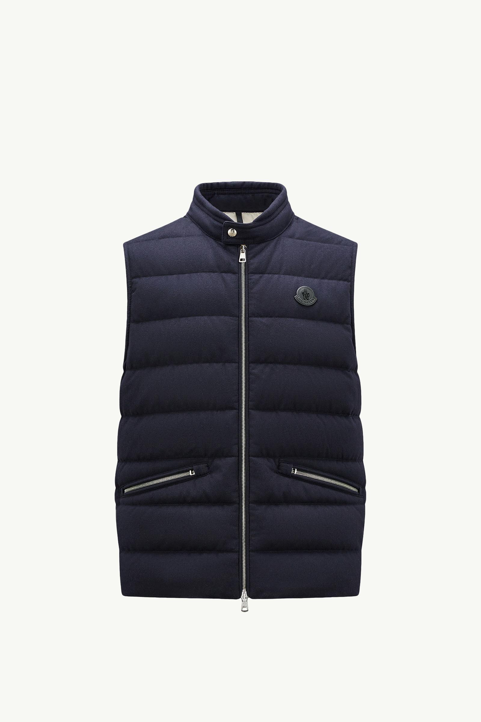 Blue Gallienne Cashmere Down Vest - Vests for Men | Moncler US