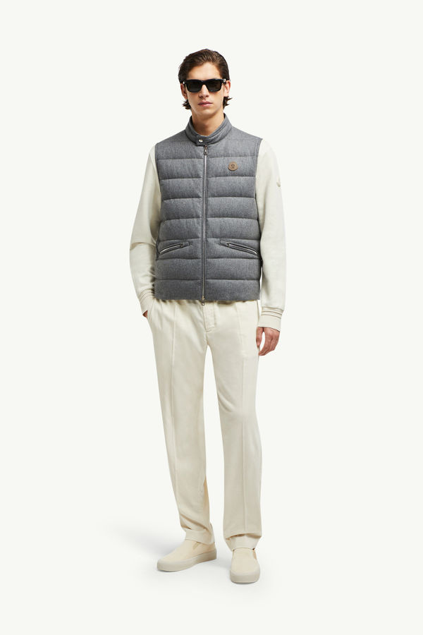 Gallienne Cashmere Down Gilet Men Gray Moncler 0