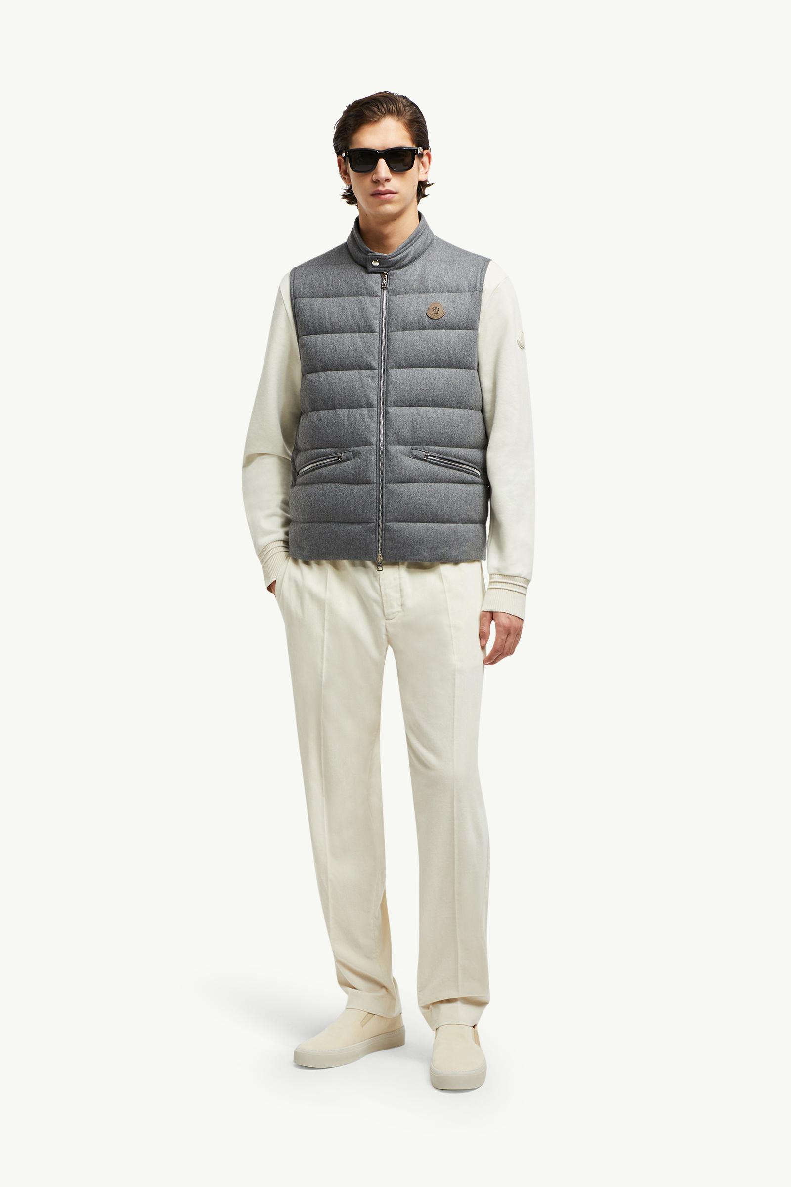 Grey Gallienne Cashmere Down Vest - Vests for Men | Moncler US