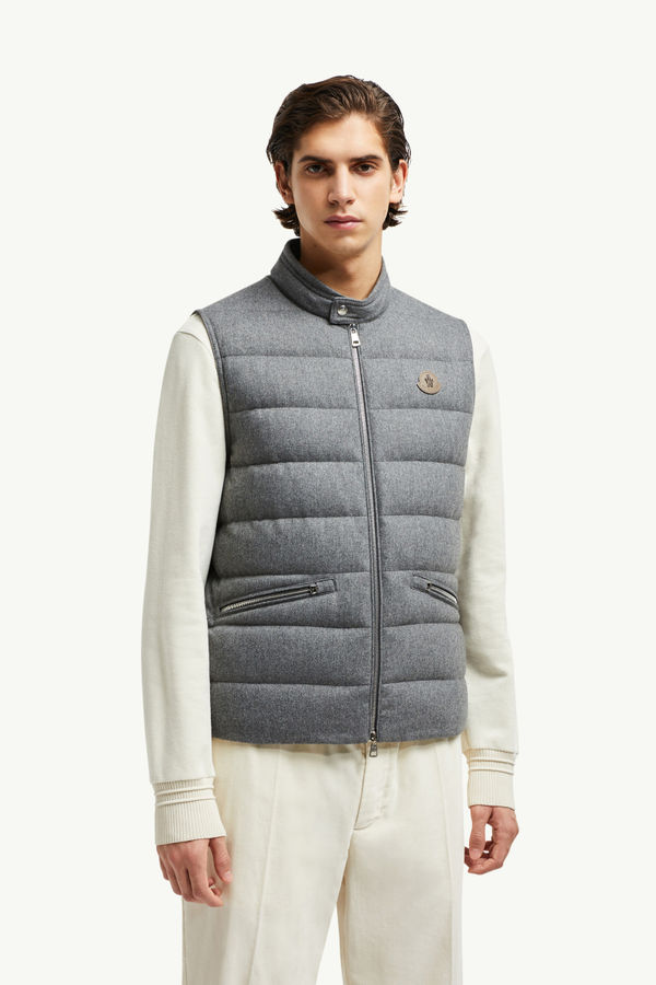 Gallienne Cashmere Down Gilet Men Gray Moncler 3