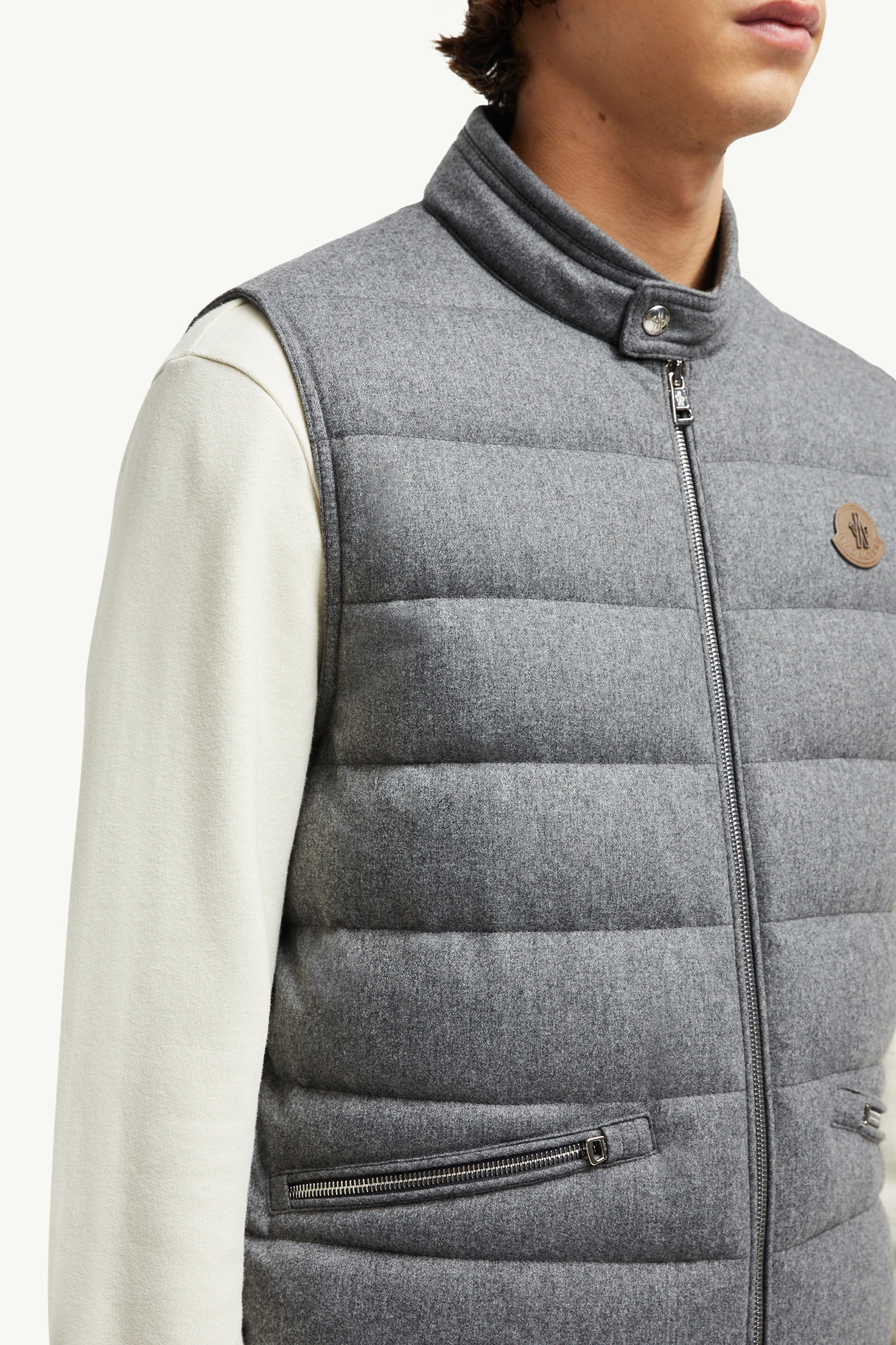 Gallienne男士羊绒羽绒马甲 男士 灰色 Moncler 5