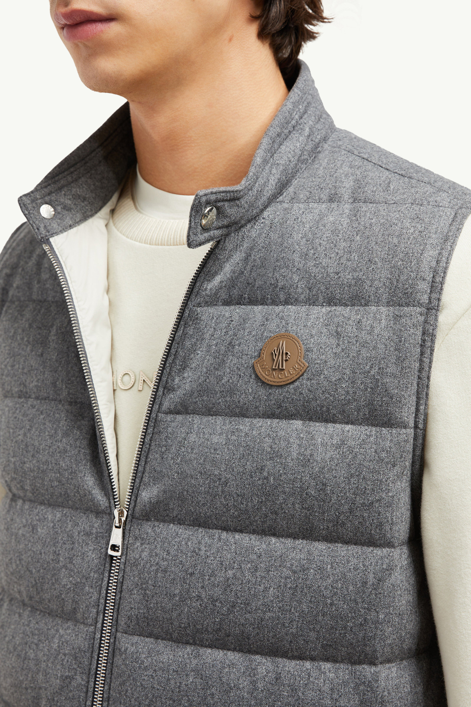 Gallienne男士羊绒羽绒马甲 男士 灰色 Moncler 6