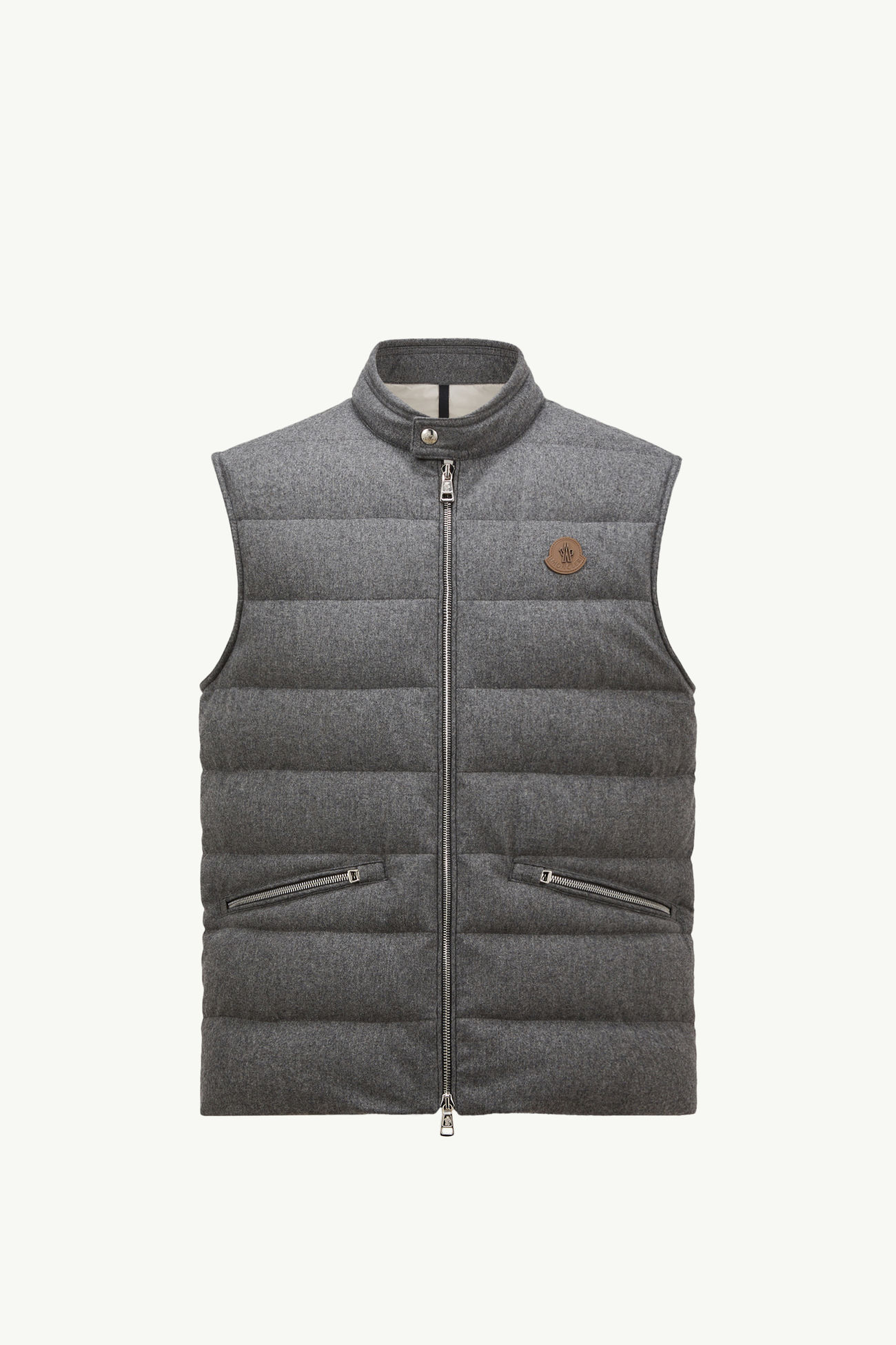 Gilet imbottito in piuma Gallienne in cashmere Uomo Grigio Moncler 2