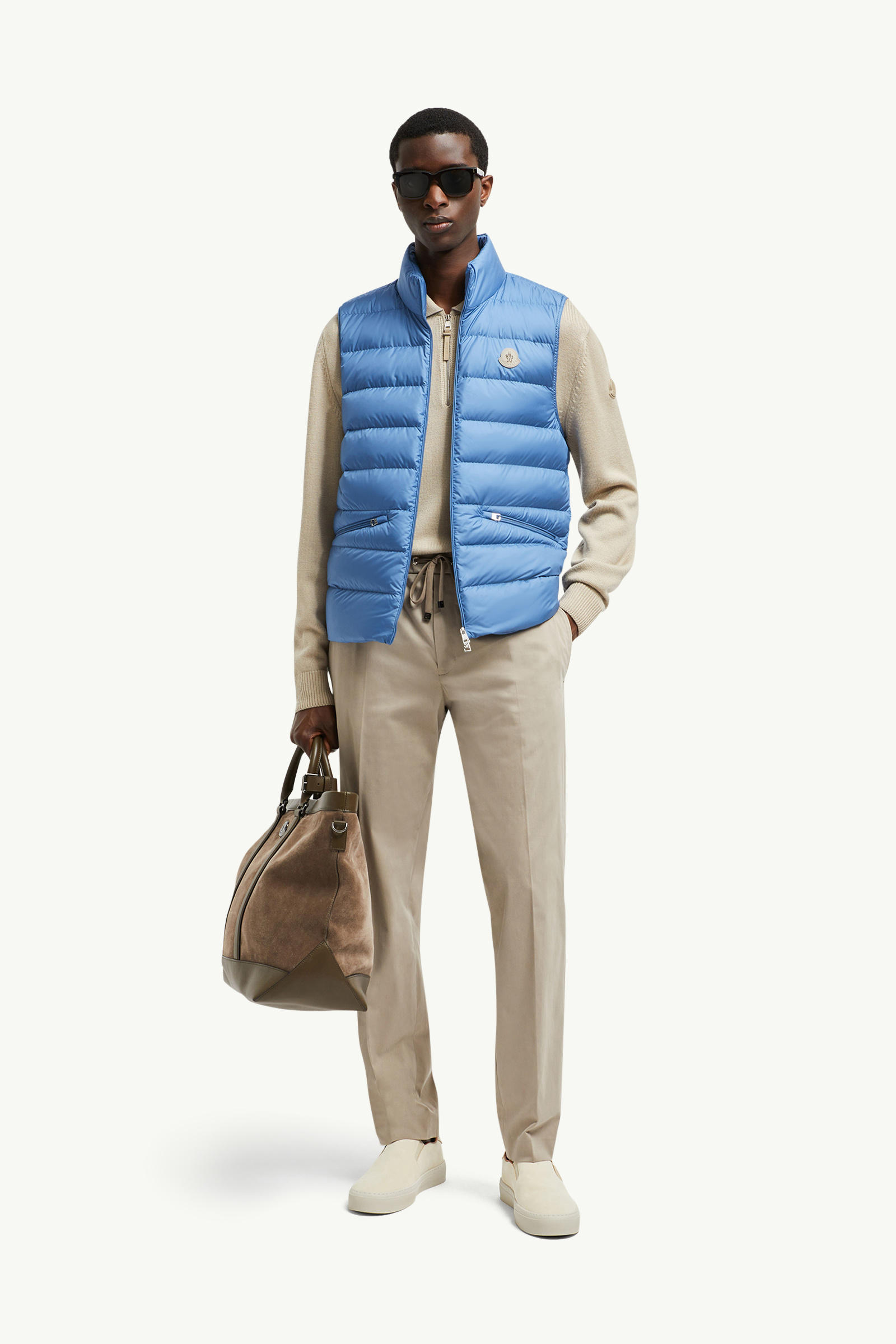 Lechtal Down Gilet Men Light Blue Moncler 0