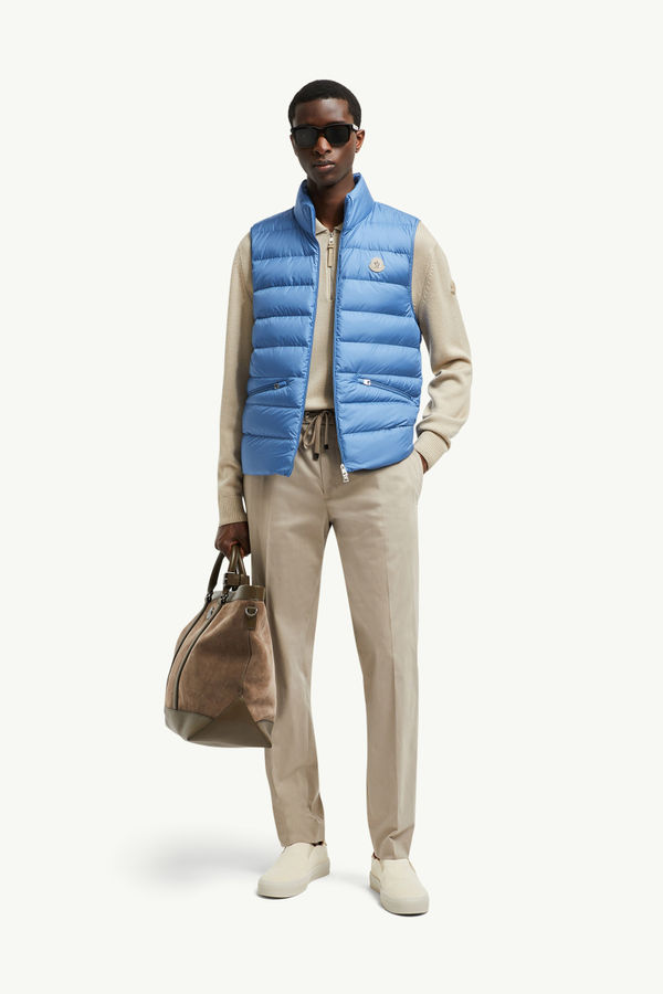 Lechtalベスト メンズ ライトブルー Moncler 0