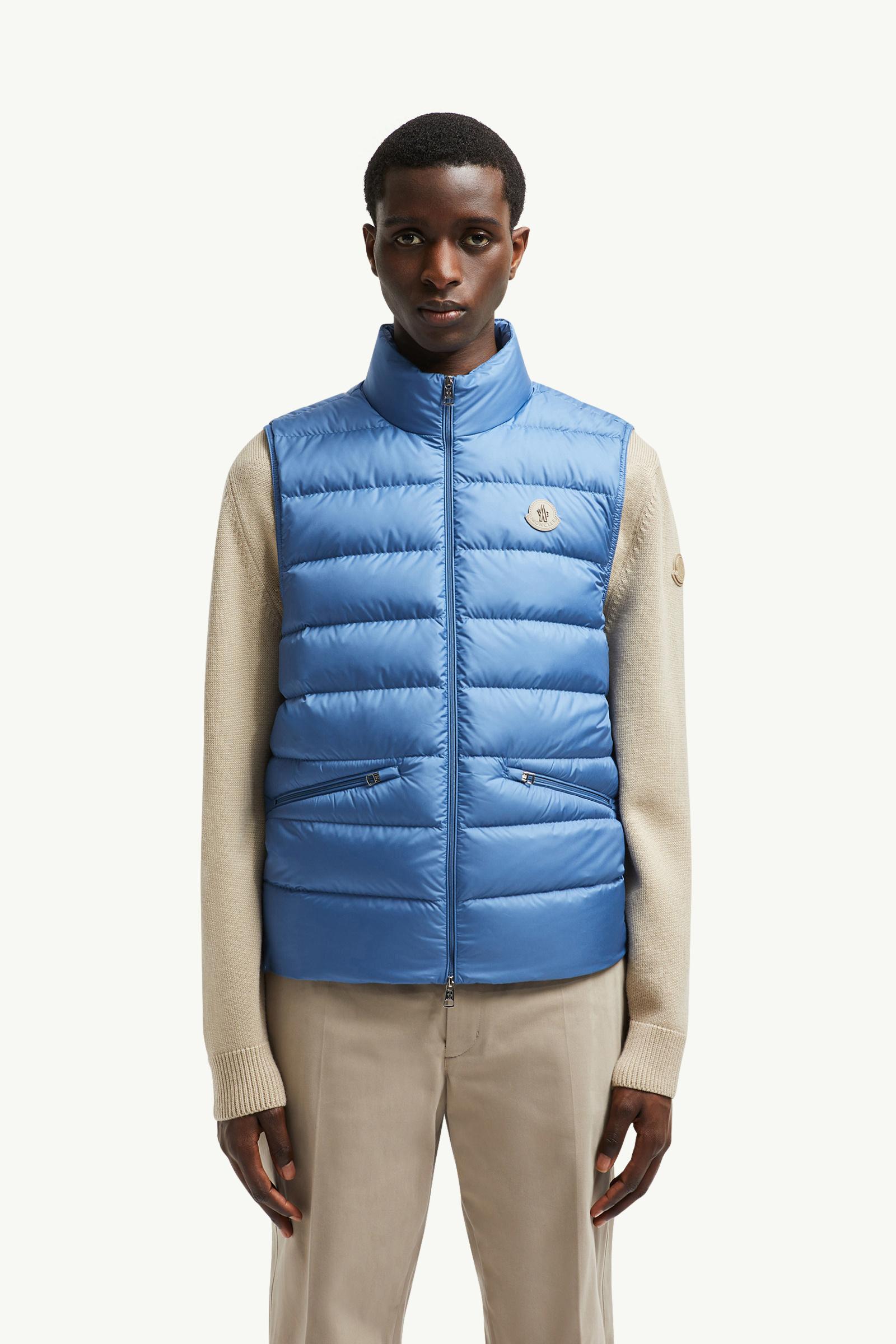 Light Blue Lechtal Down Gilet - Vests for Men | Moncler IT