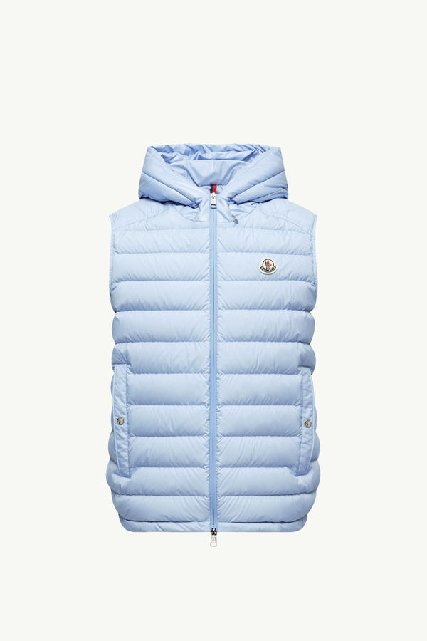 Bourget Hooded Down Gilet Men Light Blue Moncler 2