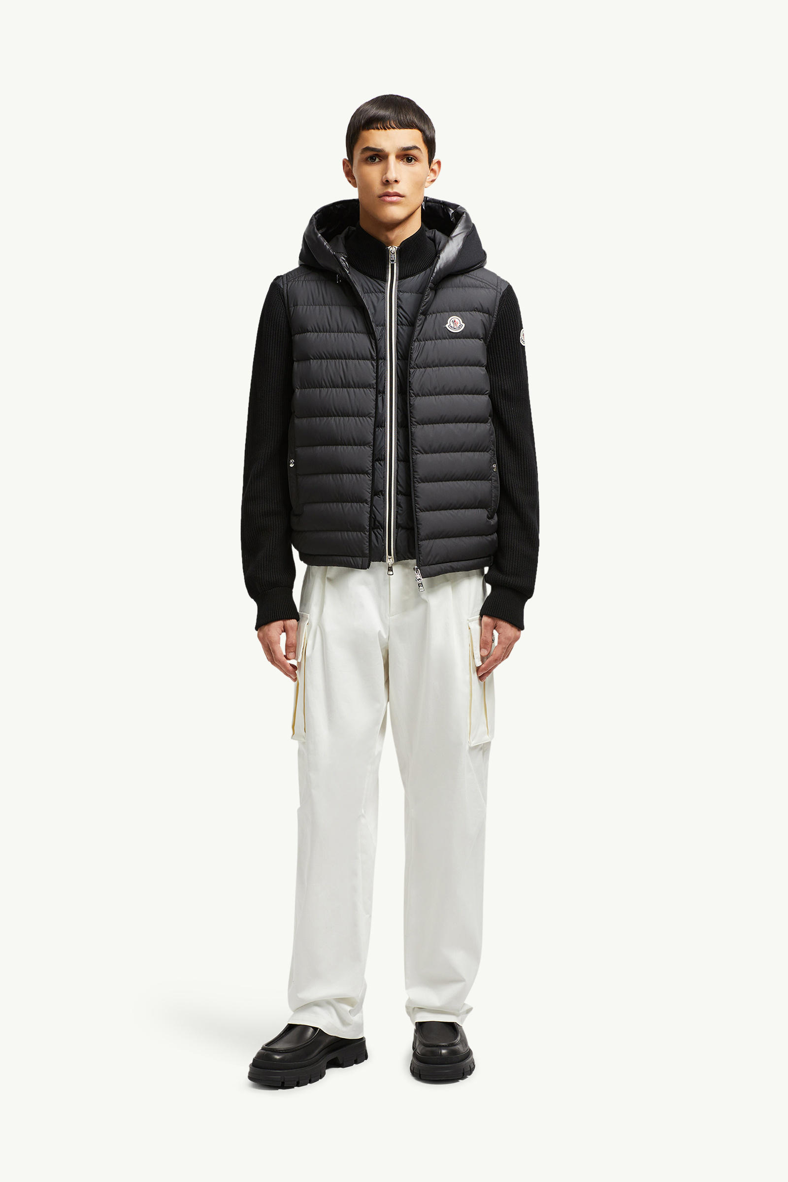 Bourget Hooded Down Gilet Men Black Moncler 0