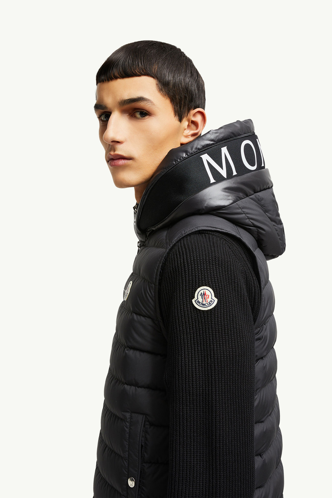 Bourget連帽羽絨背心 男士 黑色 Moncler 1