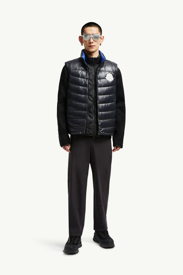 Menelao Hooded Curvy-Quilted Down Gilet Men Gray Moncler 0