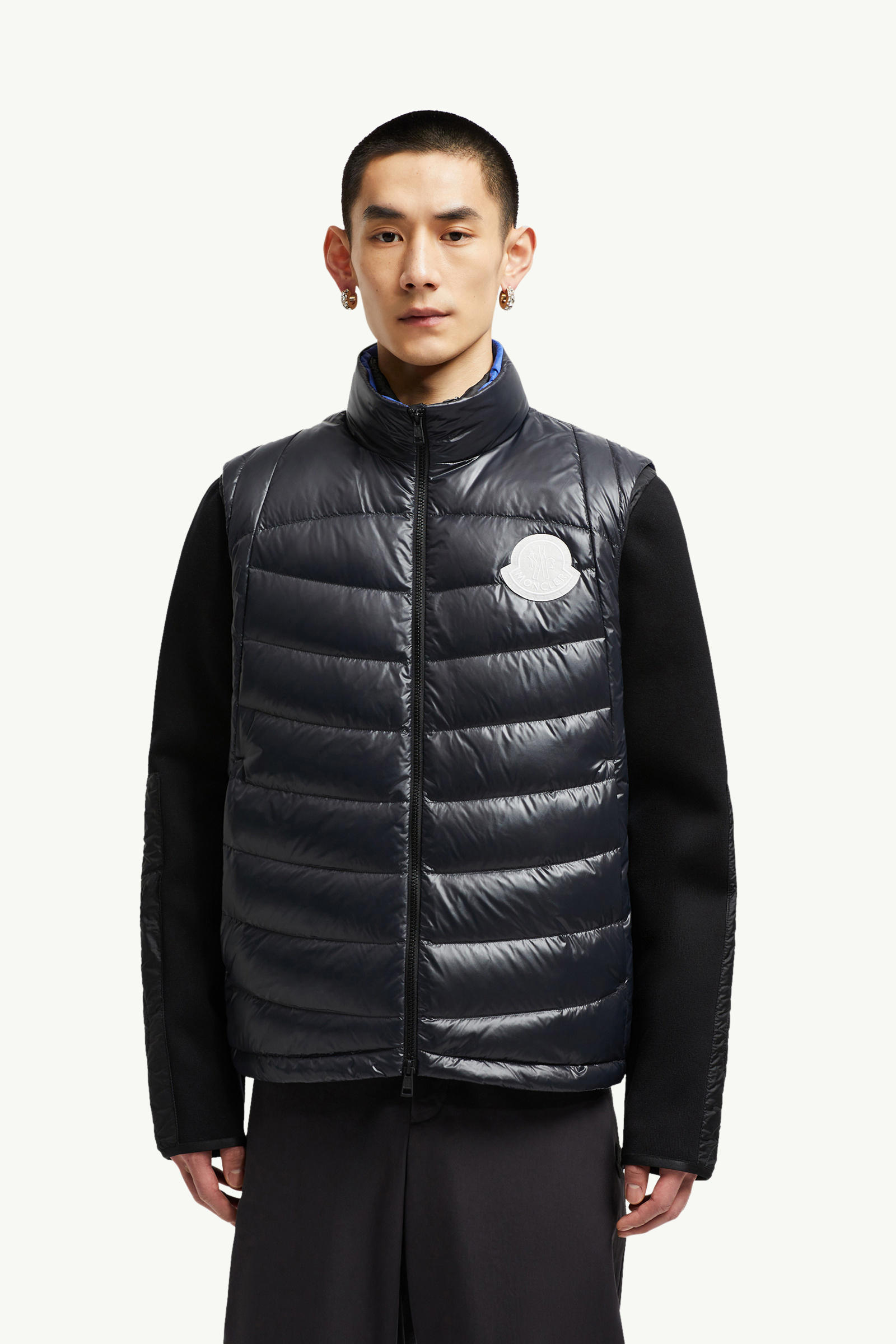 Menelao男士连帽弧形绗缝羽绒马甲 男士 灰色 Moncler 3