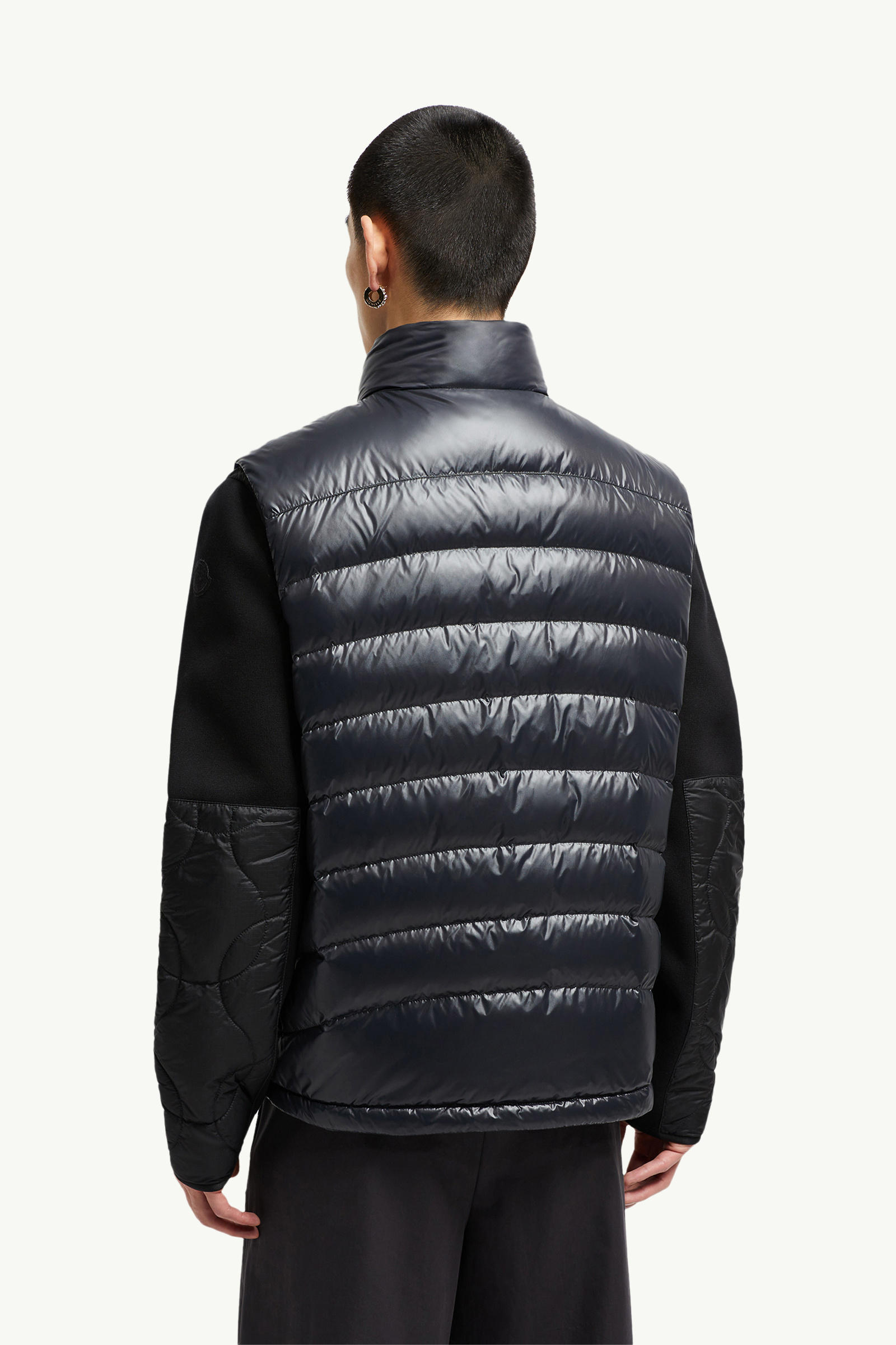 Menelao男士连帽弧形绗缝羽绒马甲 男士 灰色 Moncler 4