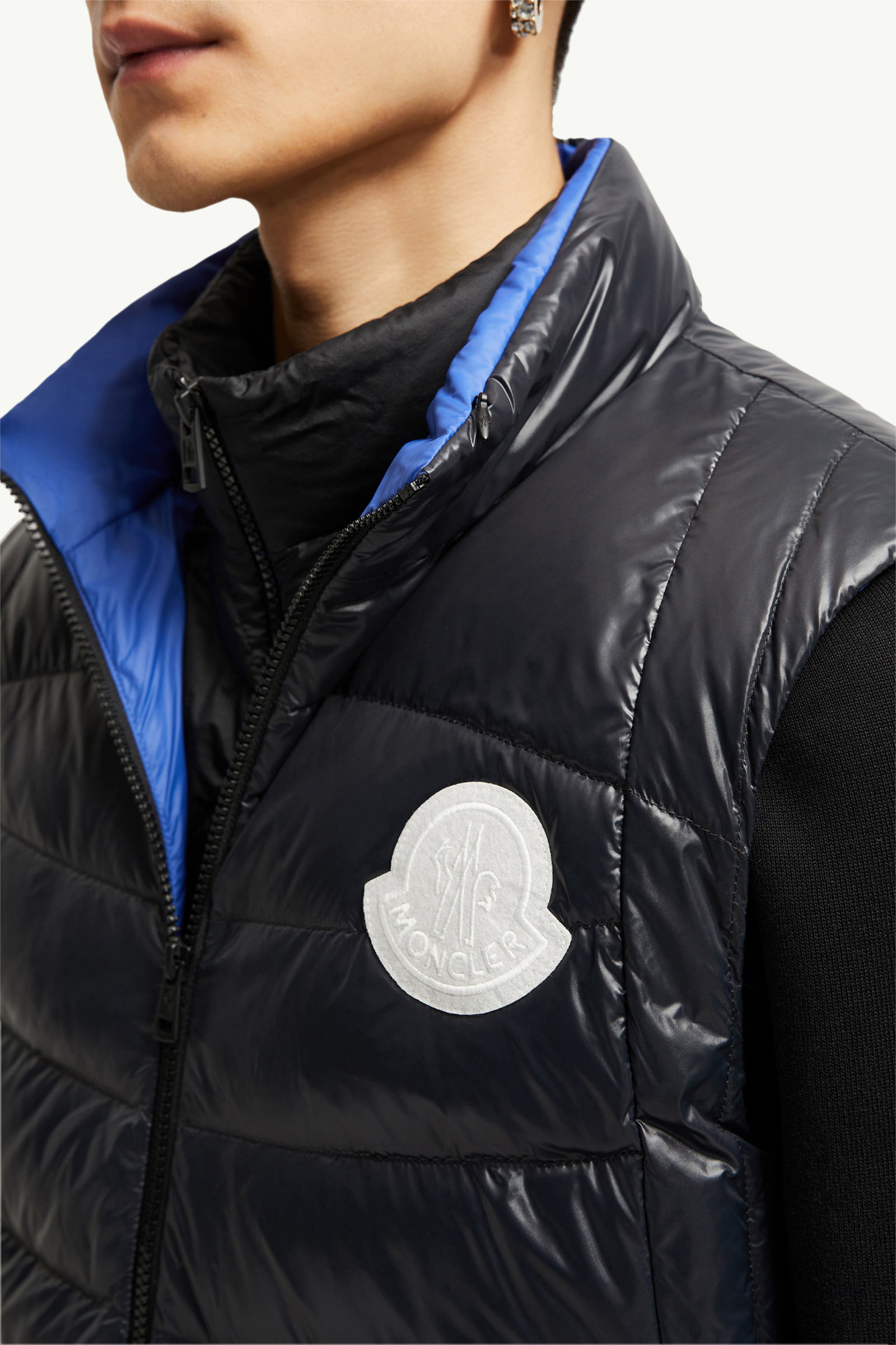 Menelao男士连帽弧形绗缝羽绒马甲 男士 灰色 Moncler 5