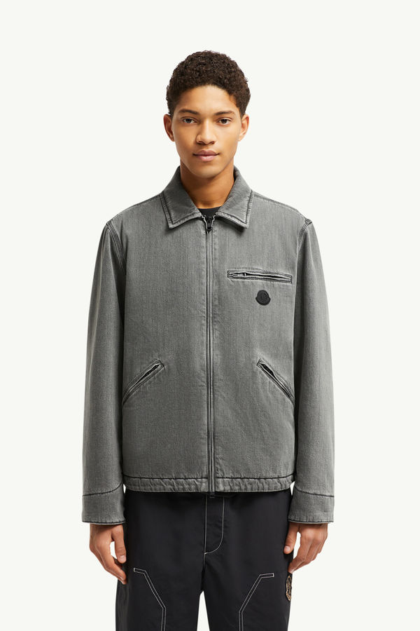 Surchemise Acate matelassée en denim Hommes Noir Moncler 3