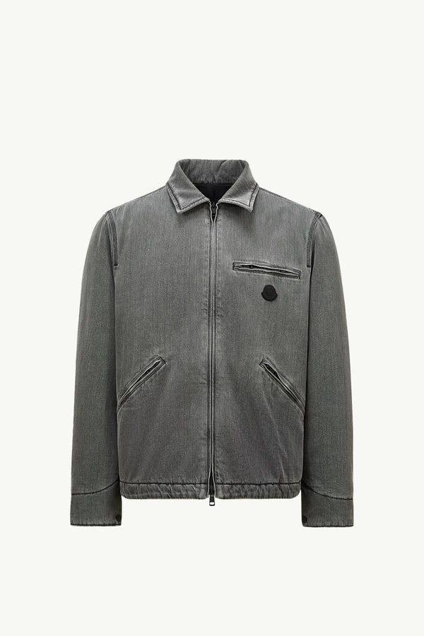 Acate Padded Denim Shirt Jacket Men Black Moncler 2