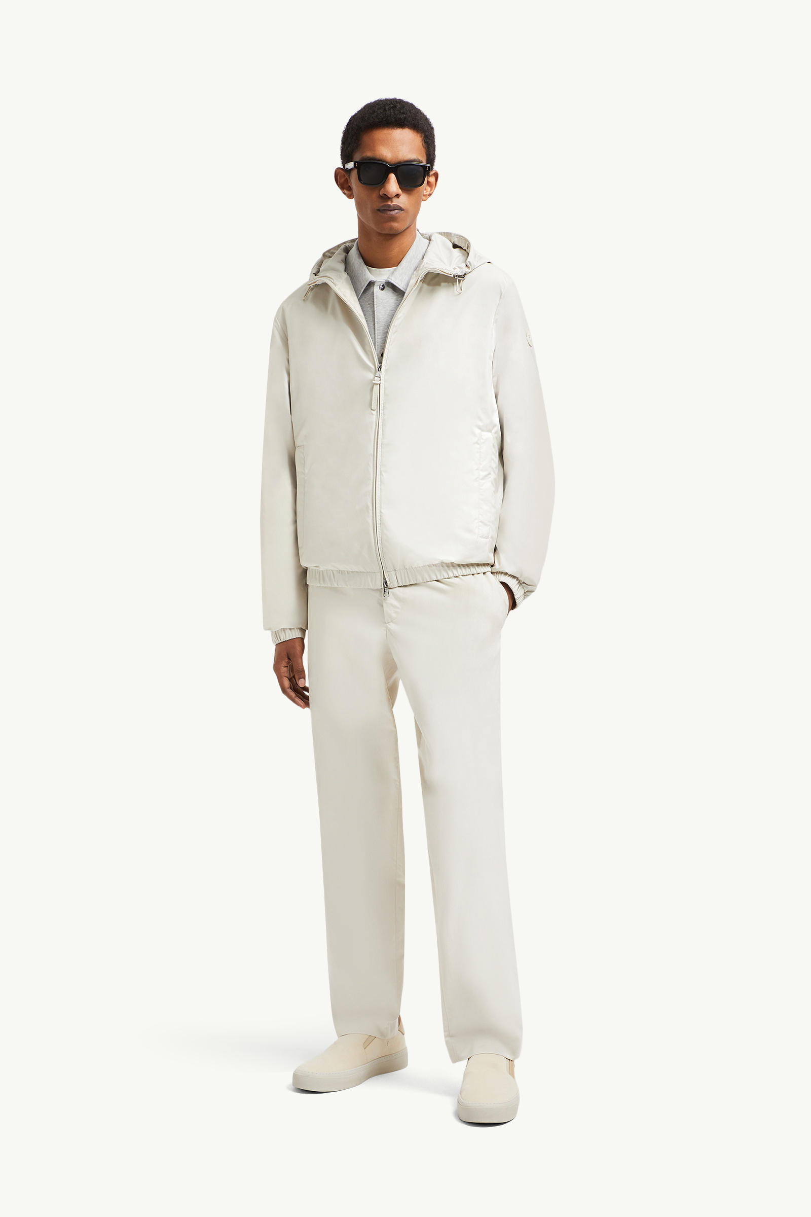 Domene Kapuzenjacke Windbreaker Herren Weiß-Elfenbein Moncler 0