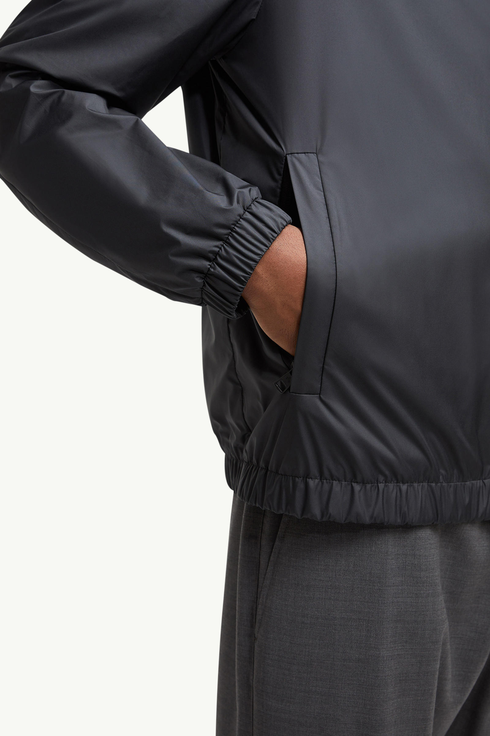 Domene Hooded Windbreaker Men Black Moncler 7