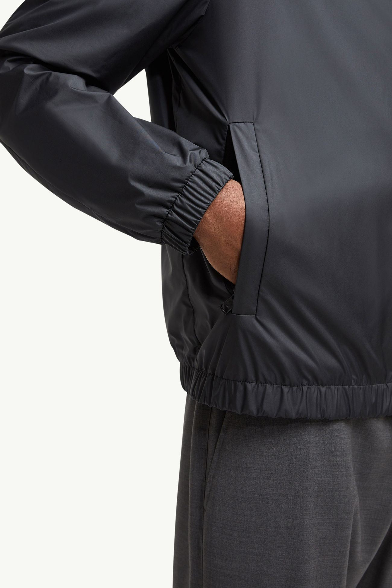 Domene Kapuzenjacke Windbreaker Herren Schwarz Moncler 7