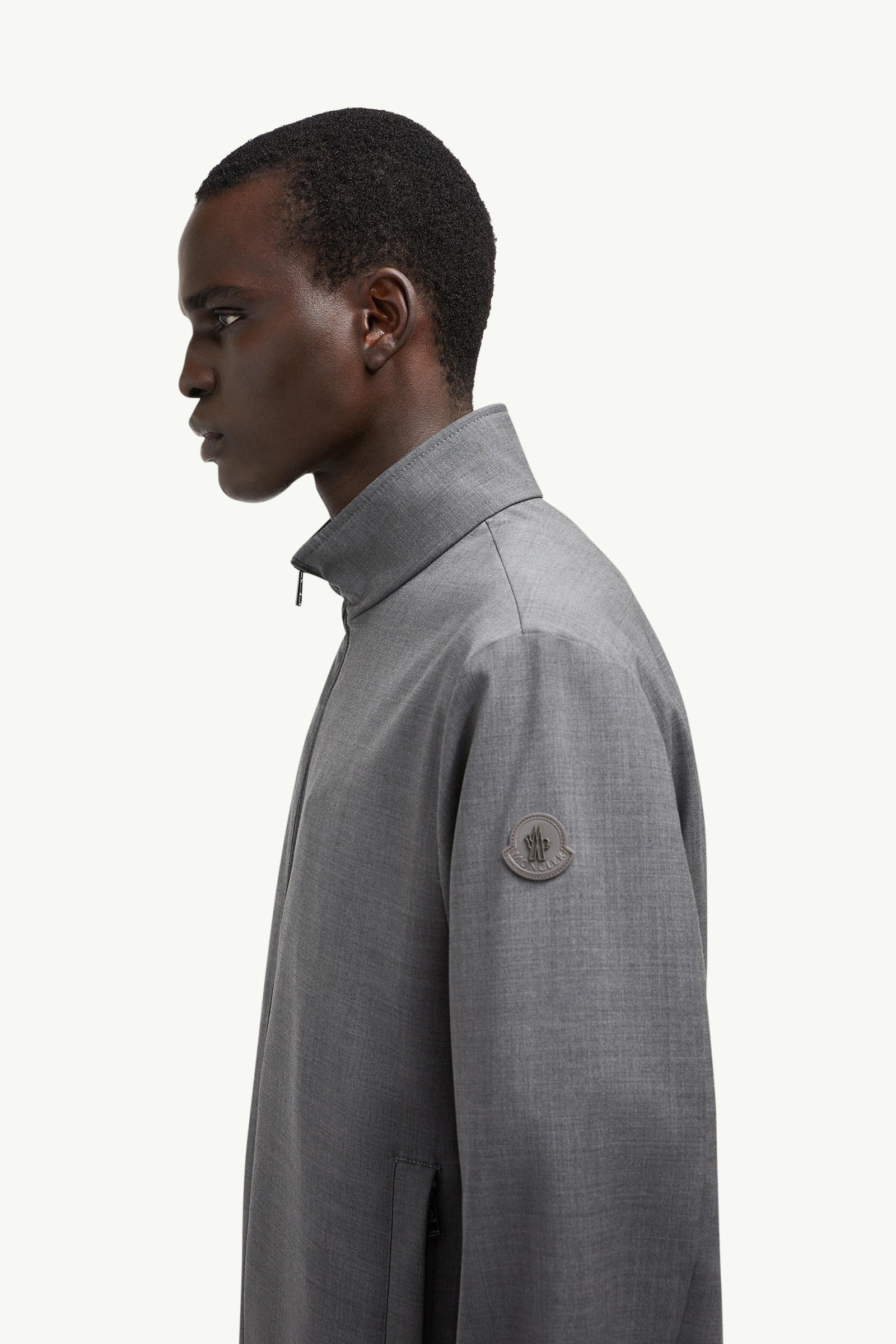 Malavat Wool Jacket Men Dark Gray Moncler 1