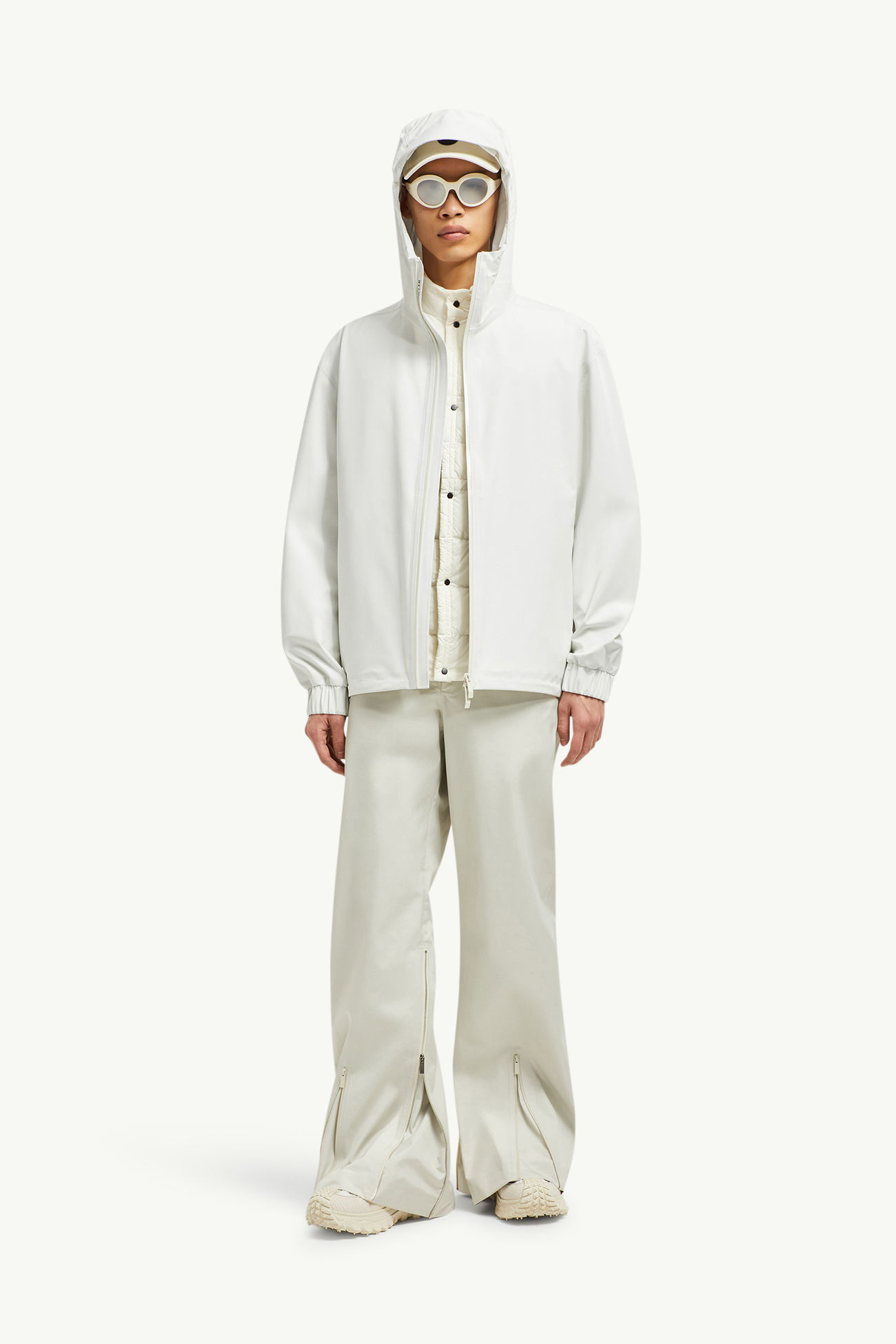 Bise Kapuzenjacke Regenjacke Herren Weiß Moncler 0