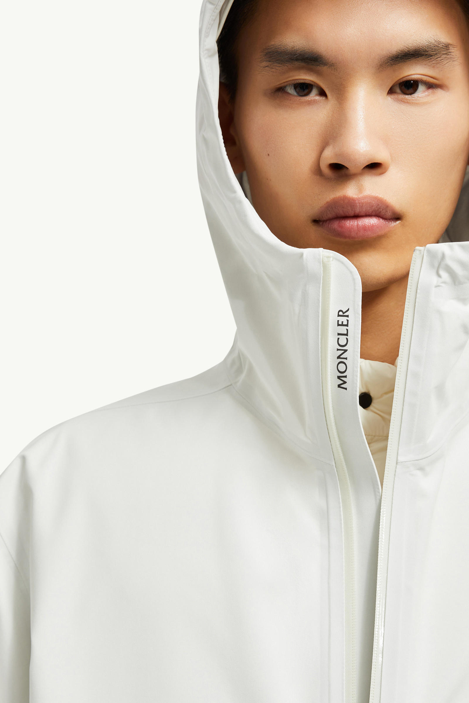 Bise Hooded Rain Jacket Men White Moncler 6