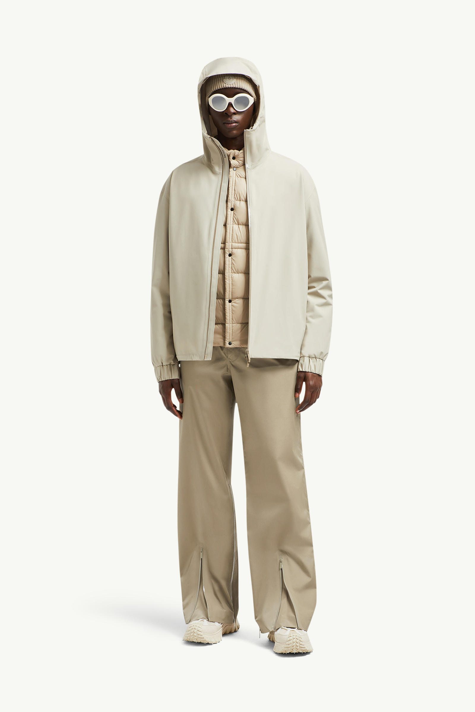 Bise Hooded Rain Jacket Men Light Beige Moncler 0