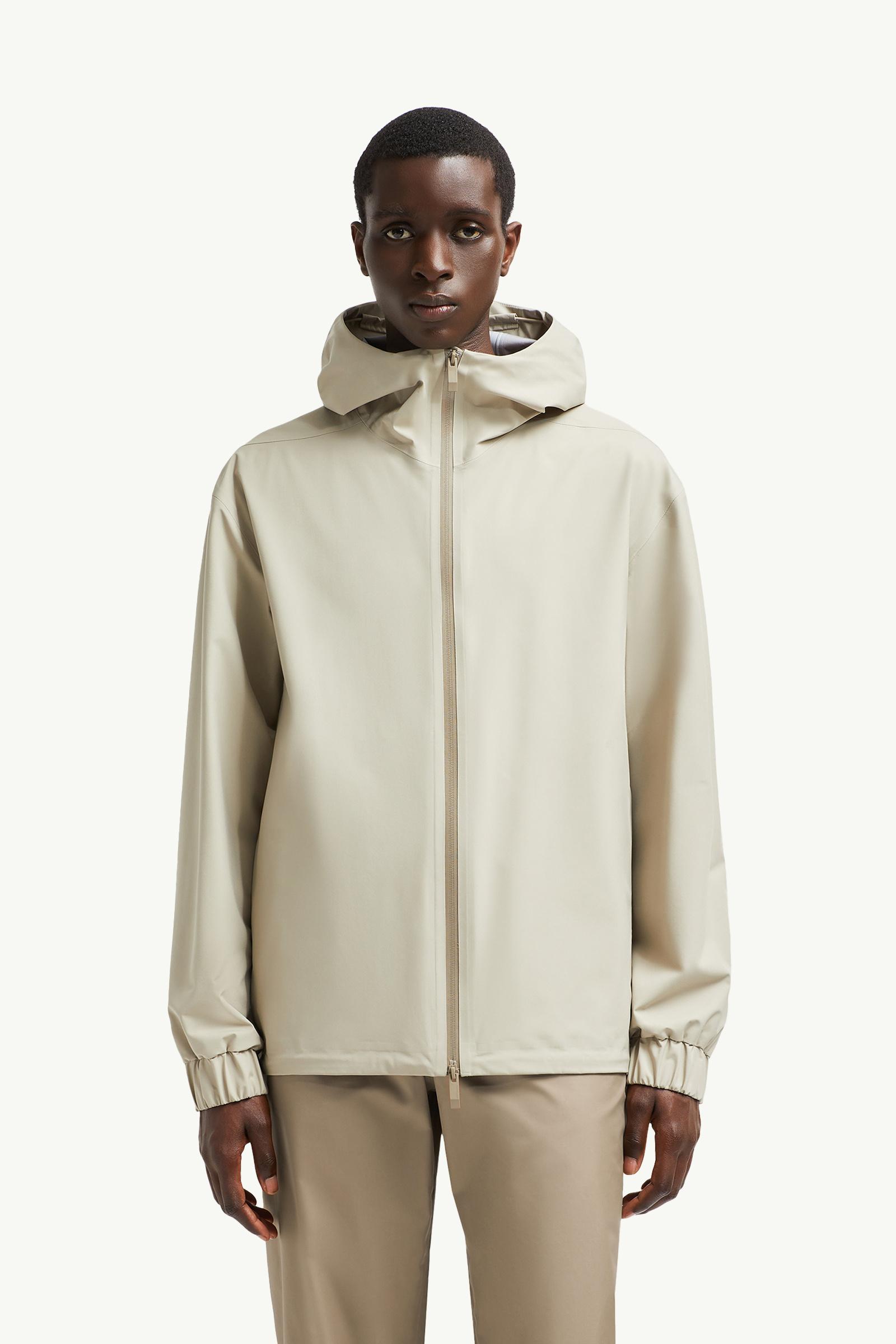 Light Beige Bise Hooded Rain Jacket - Windbreakers