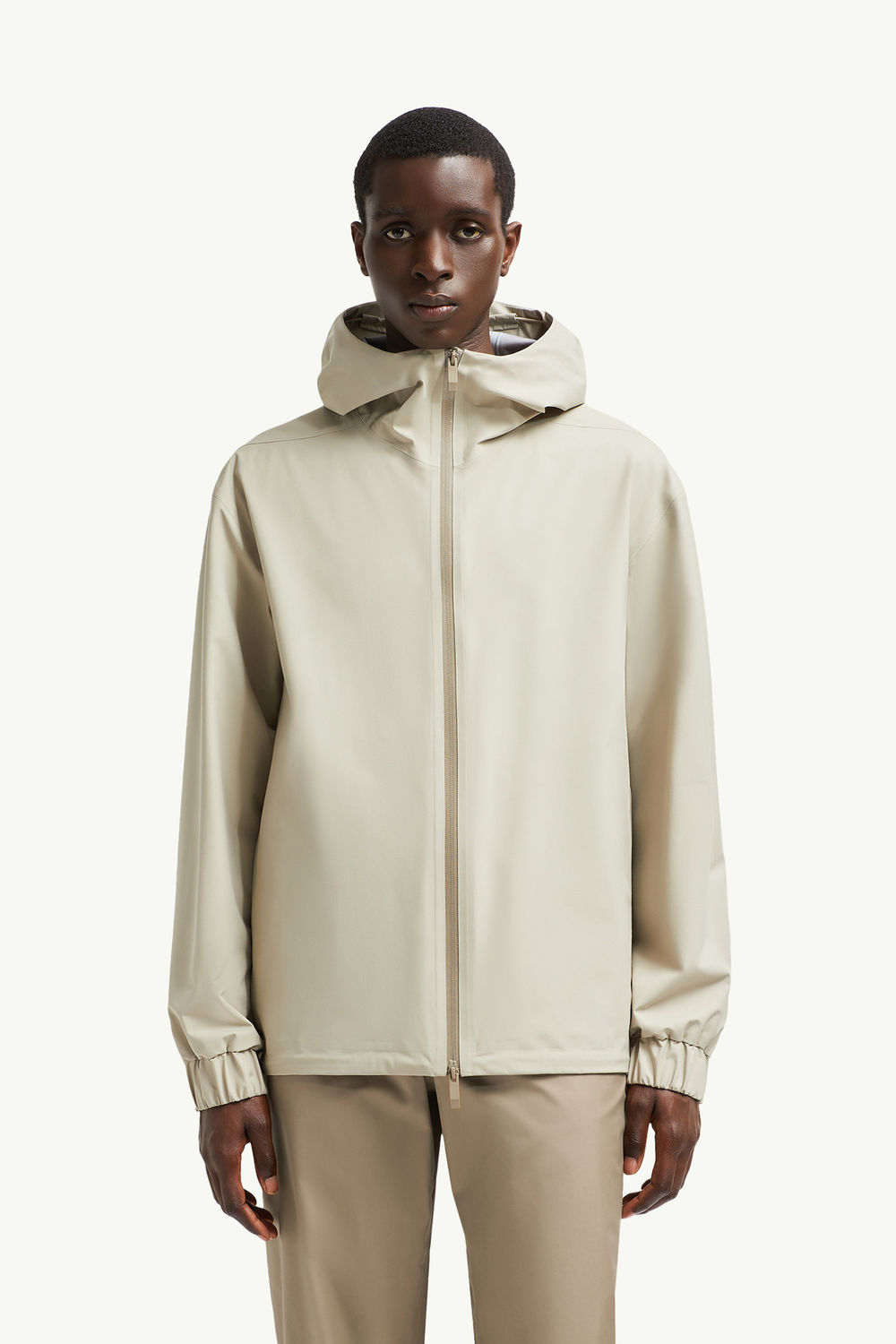 Bise Hooded Rain Jacket Men Light Beige Moncler 3