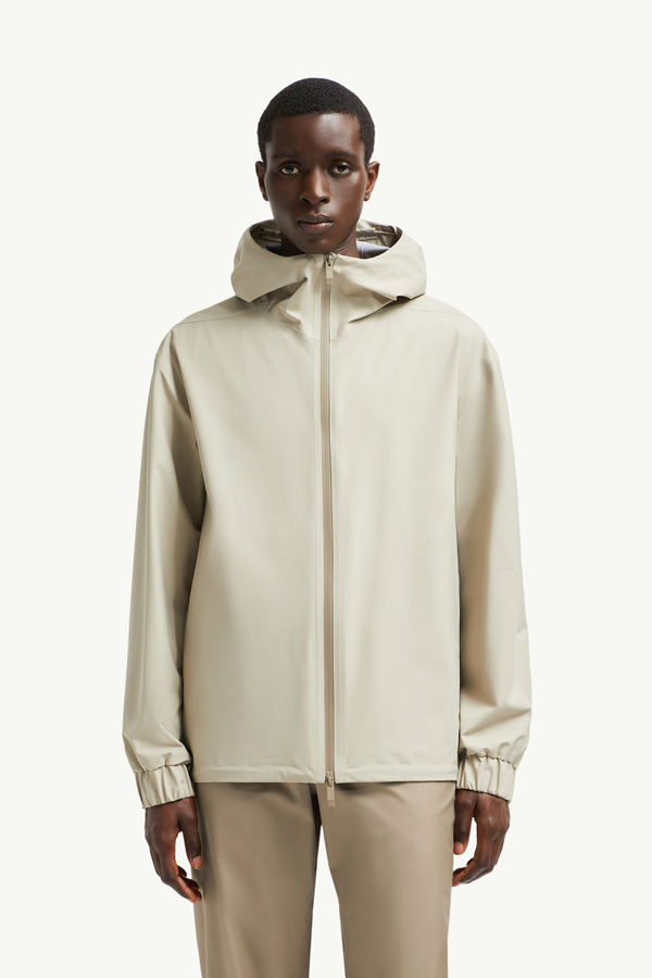 Bise Hooded Rain Jacket Men Light Beige Moncler 3