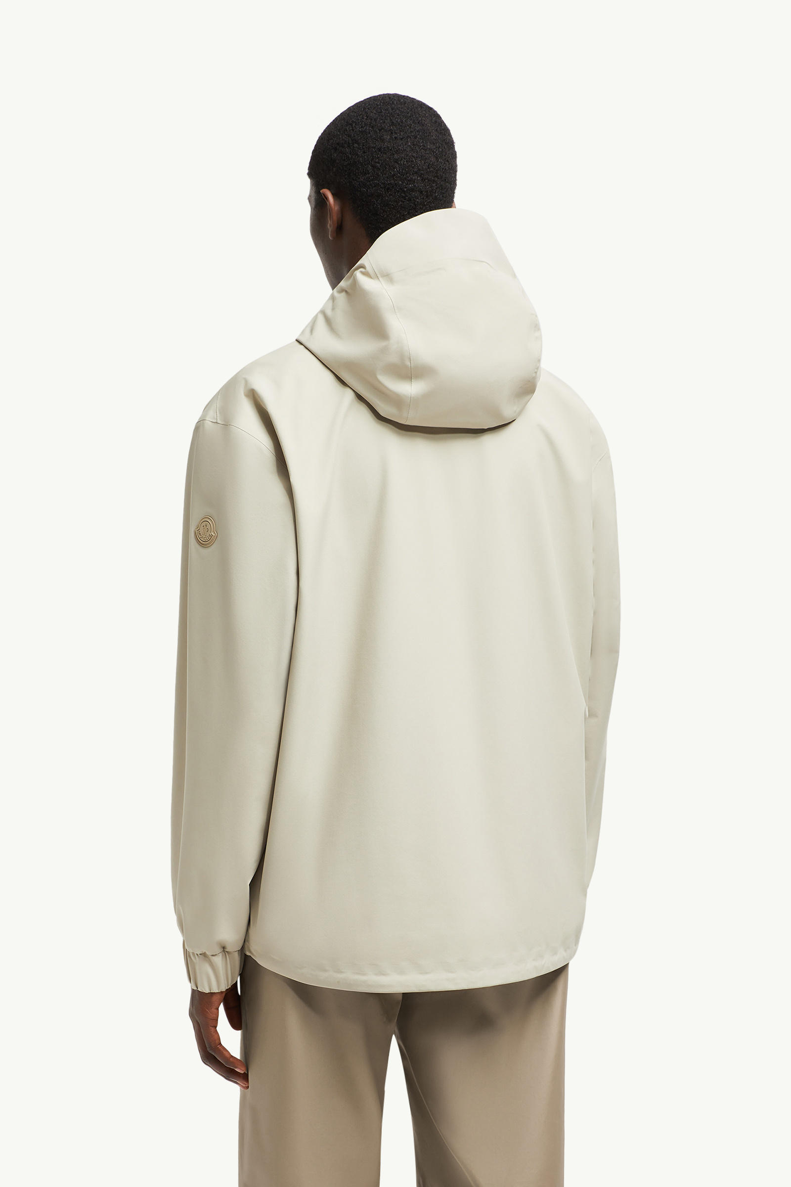 Bise Hooded Rain Jacket Men Light Beige Moncler 4