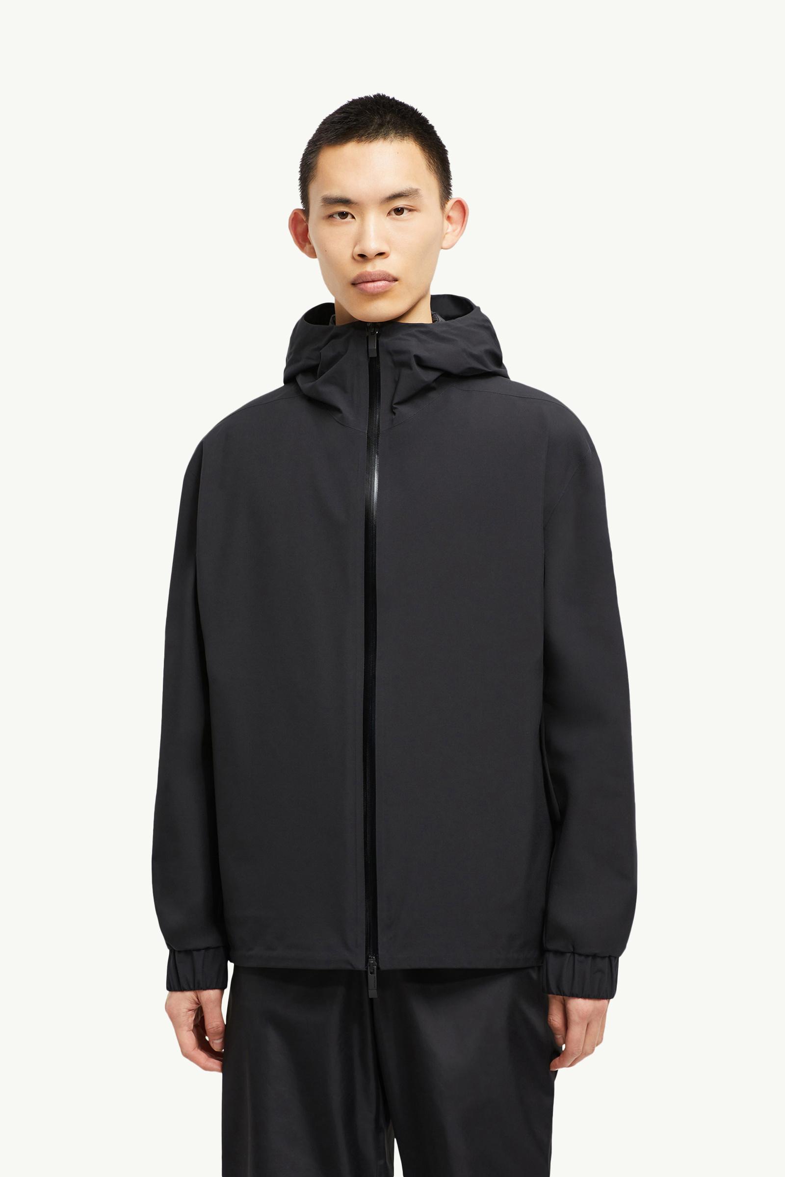 Black Bise Hooded Rain Jacket - Windbreakers & Raincoats for