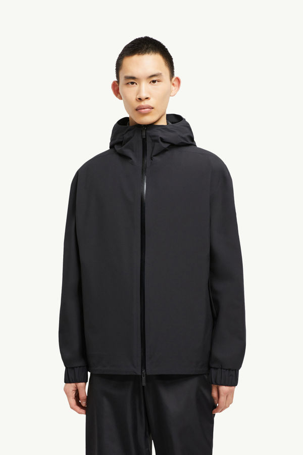 Bise Hooded Rain Jacket Men Black Moncler 3