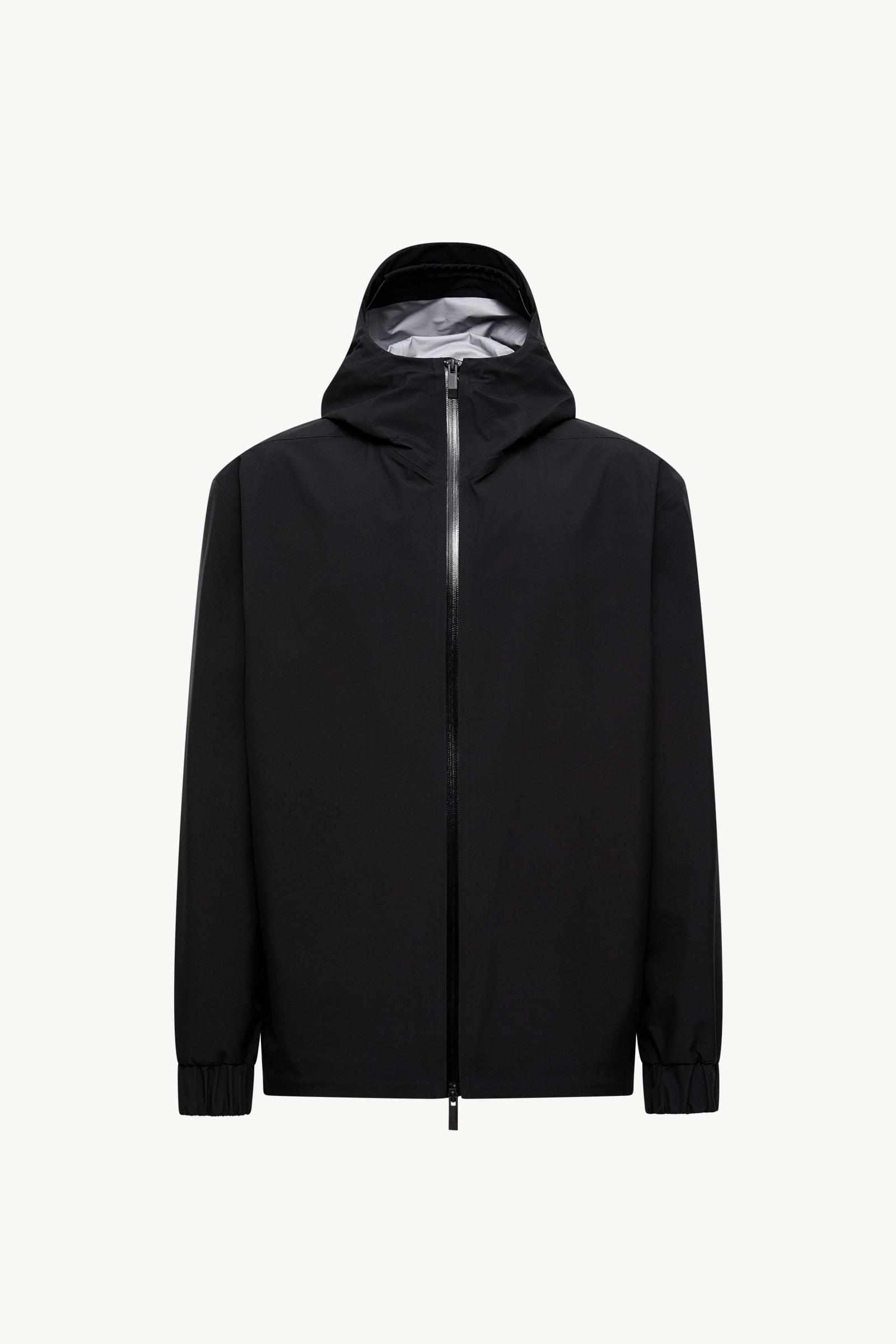 Black Bise Hooded Rain Jacket - Windbreakers & Raincoats for Men