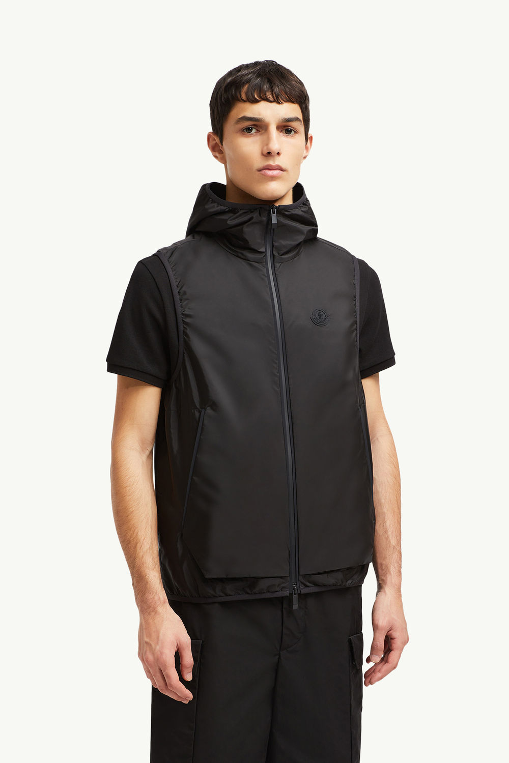 Moretan Hooded Vest Men Black Moncler 3