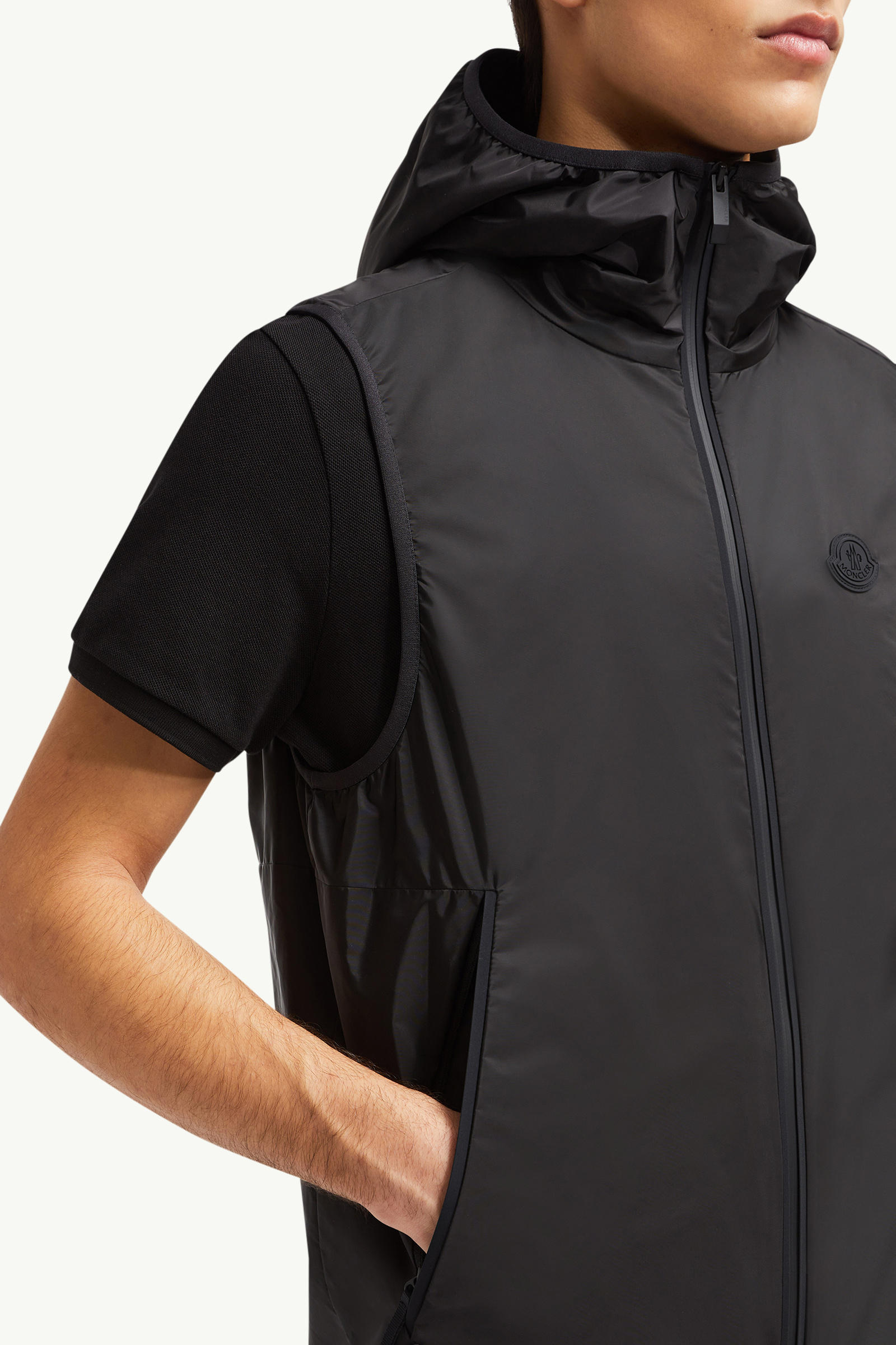 Moretan男士连帽马甲 男士 黑色 Moncler 5