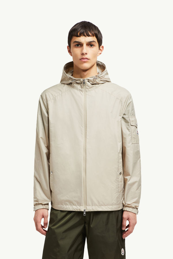 Etiache Hooded Rain Jacket Men Light Beige Moncler 3