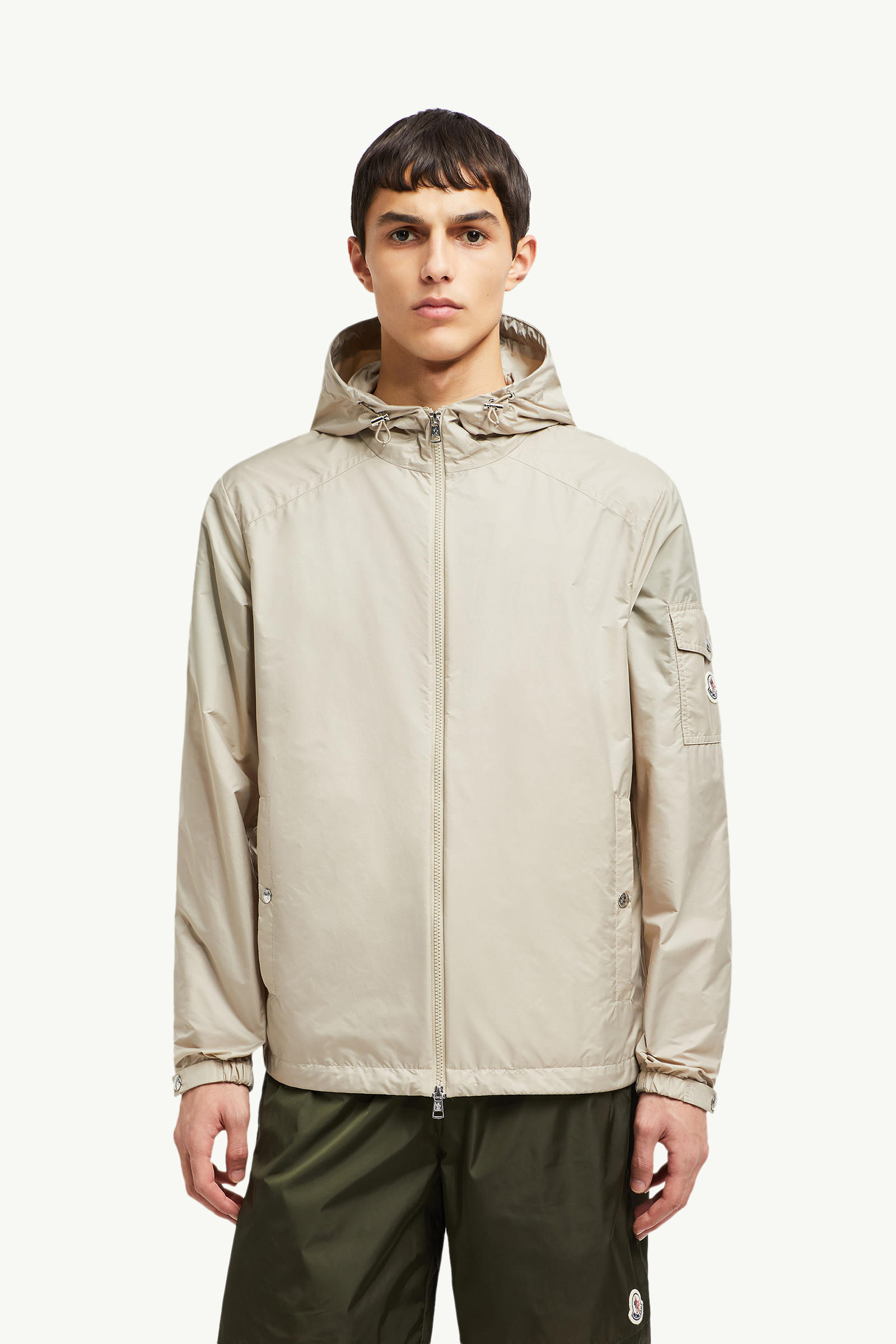 Etiache Hooded Rain Jacket Men Light Beige Moncler 3