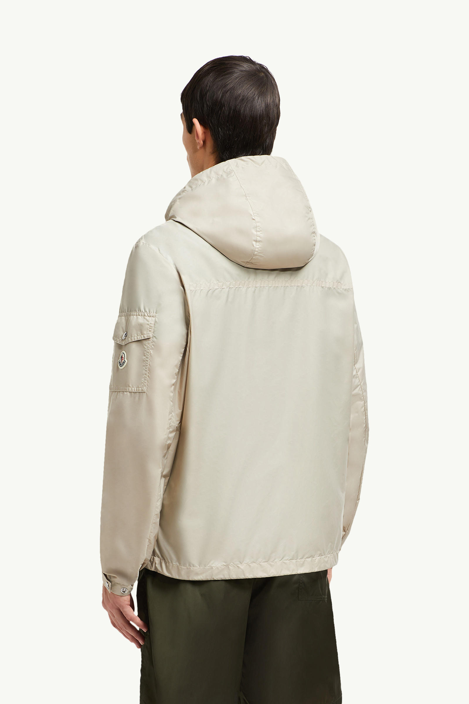 Etiache Hooded Rain Jacket Men Light Beige Moncler 4