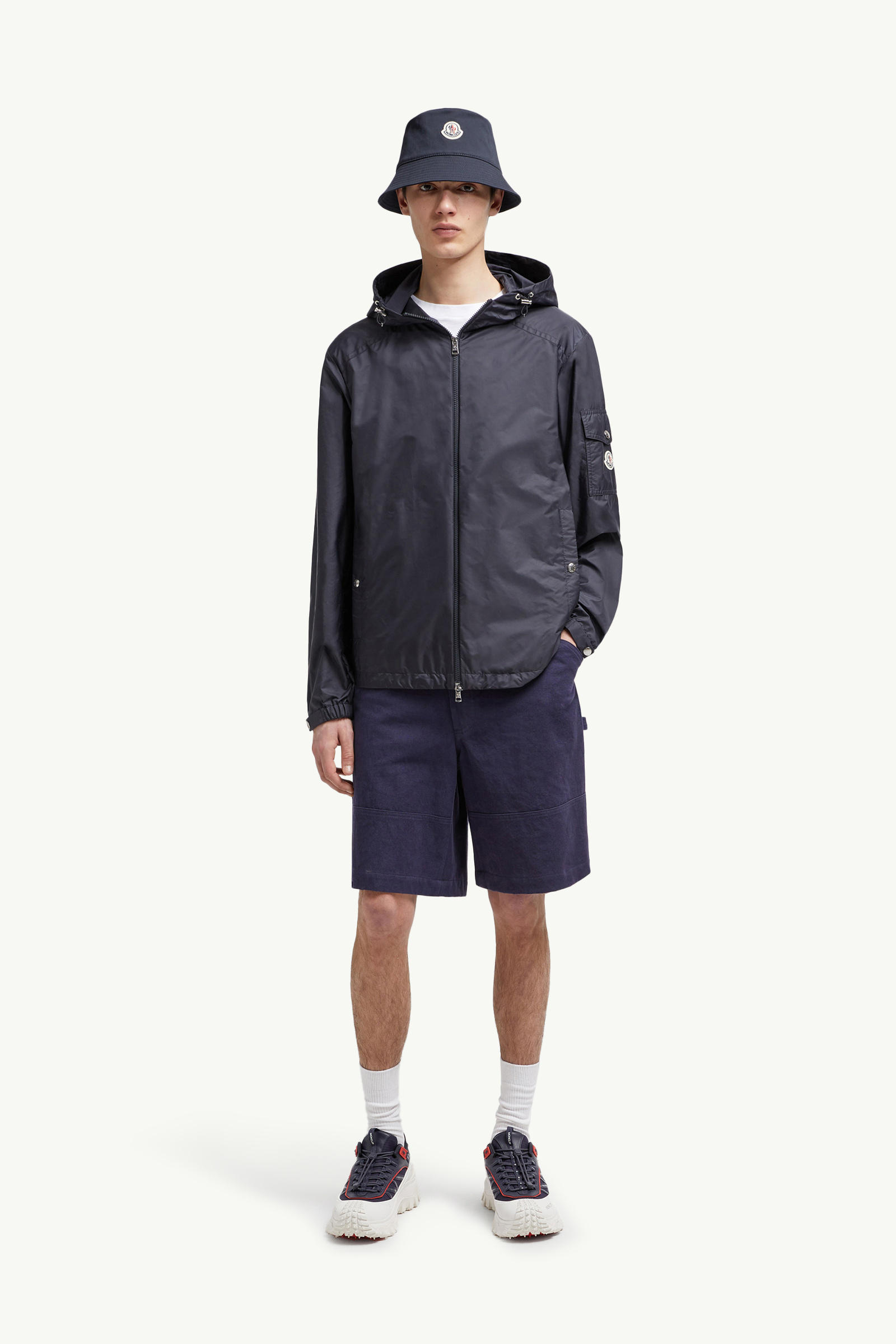 Veste de pluie à capuche Etiache Hommes Bleu Moncler 0