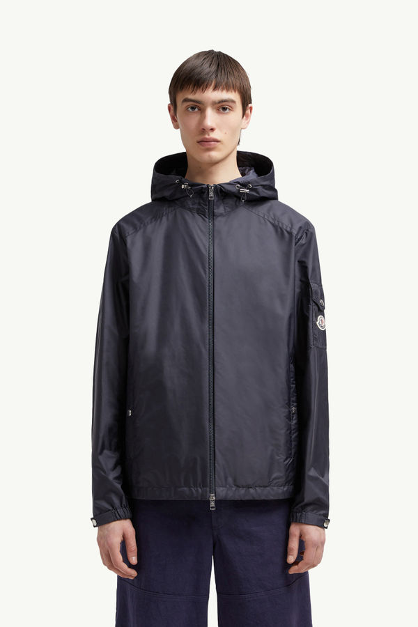 Etiache Hooded Rain Jacket Men Blue Moncler 3
