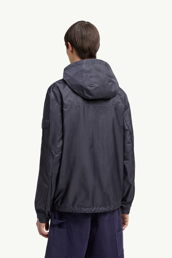 Etiache Hooded Rain Jacket Men Blue Moncler 4