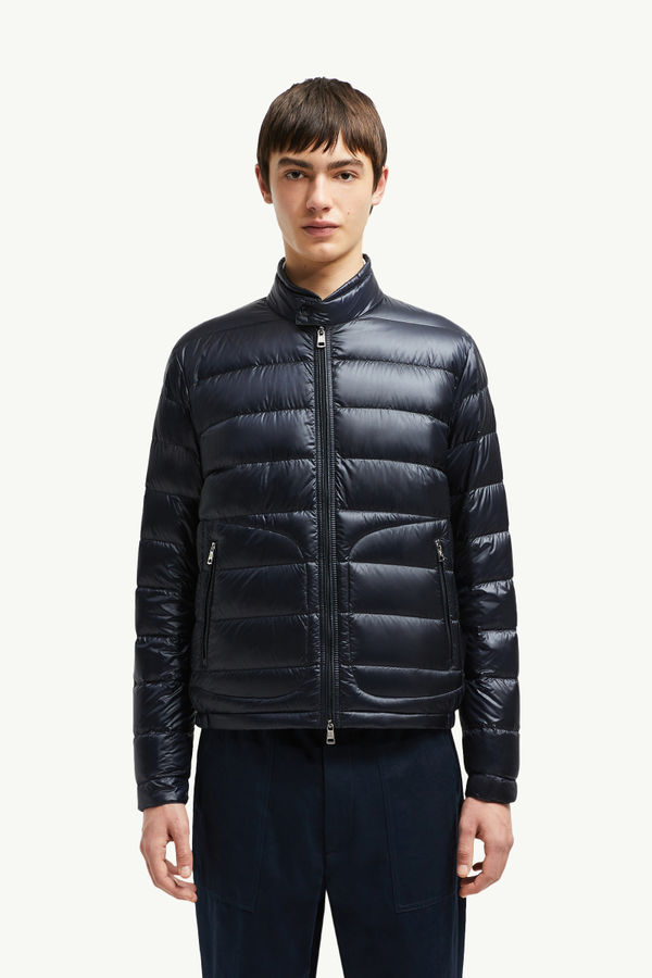Acorus Packable Short Down Jacket Men Night Blue Moncler 3