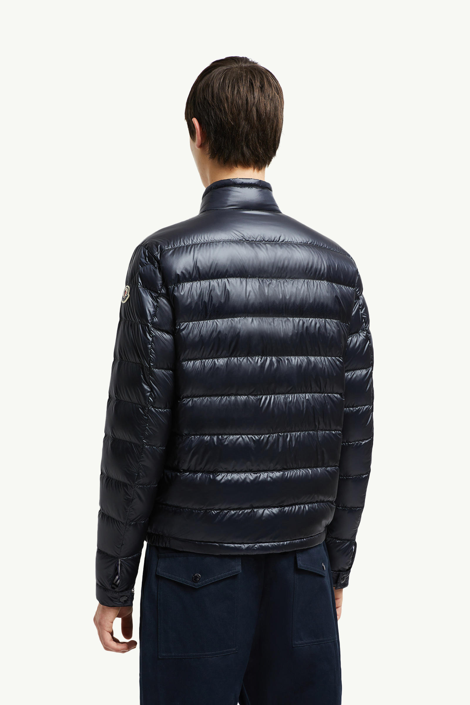 Acorus Packable Short Down Jacket Men Night Blue Moncler 4