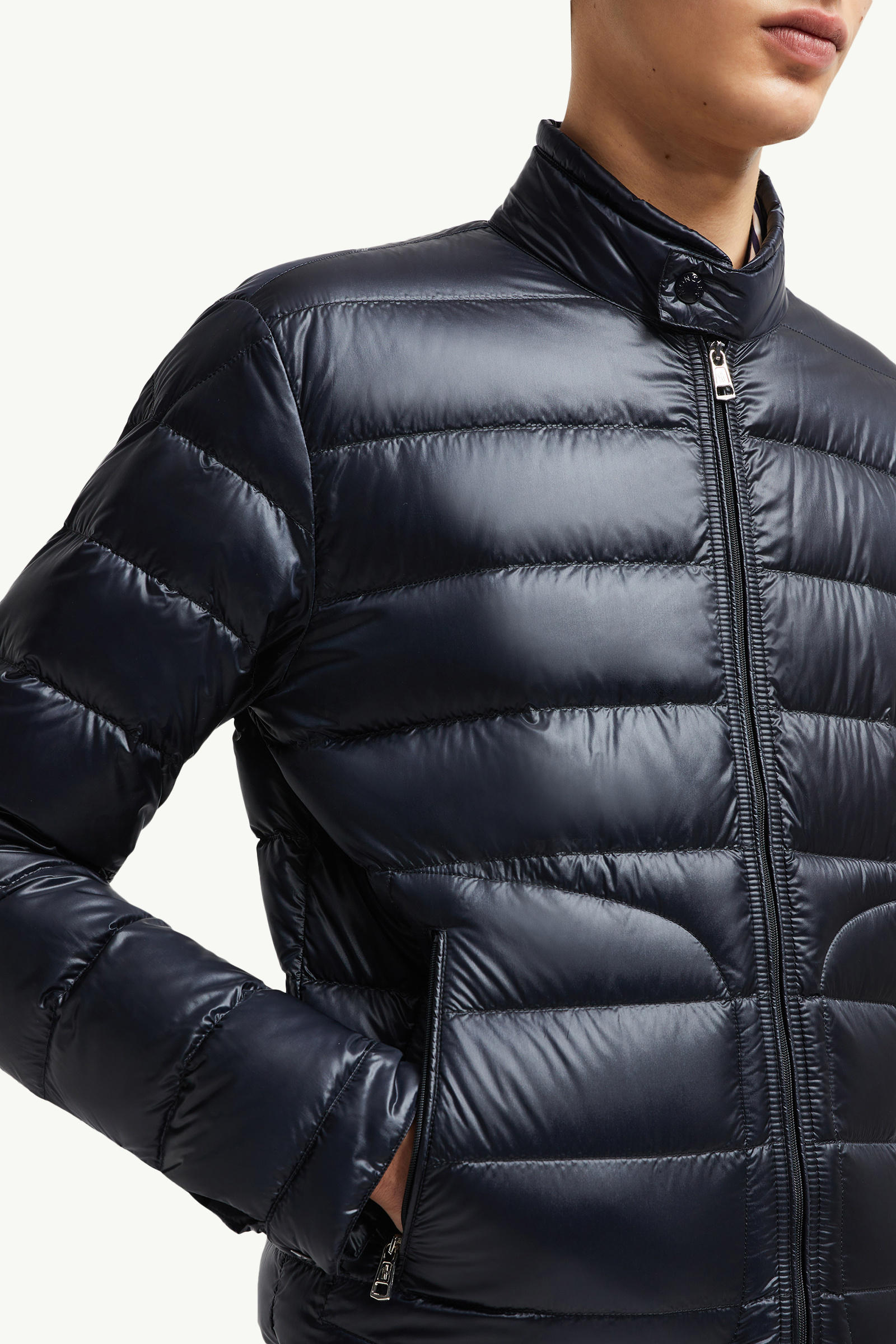 Acorus Packable Short Down Jacket Men Night Blue Moncler 5