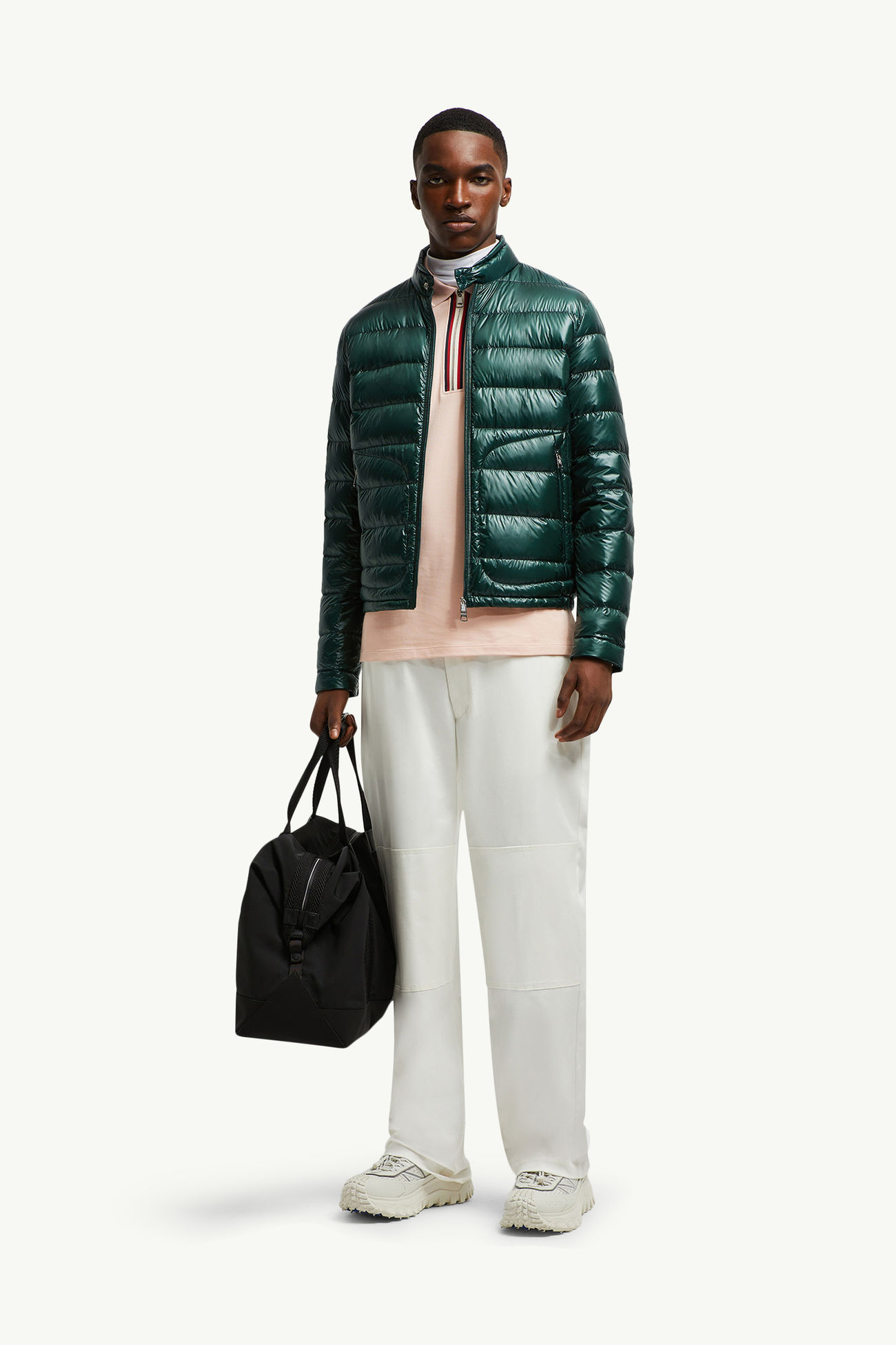 Acorus Packable Short Down Jacket Men Emerald Green Moncler 0