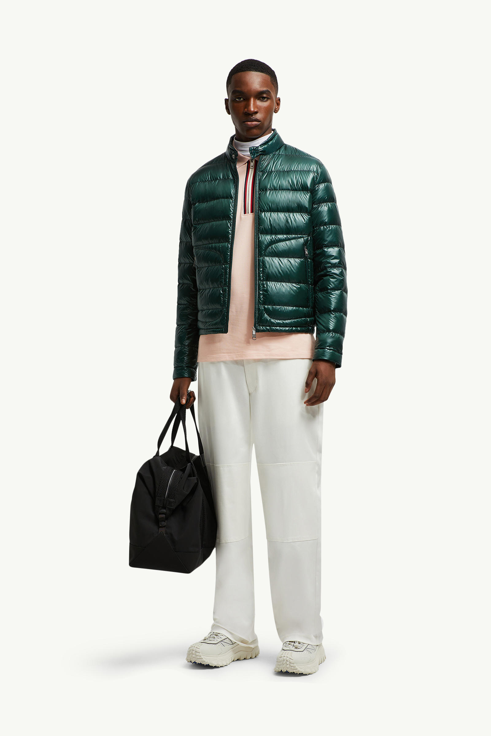Acorus Packable Short Down Jacket Men Emerald Green Moncler 0