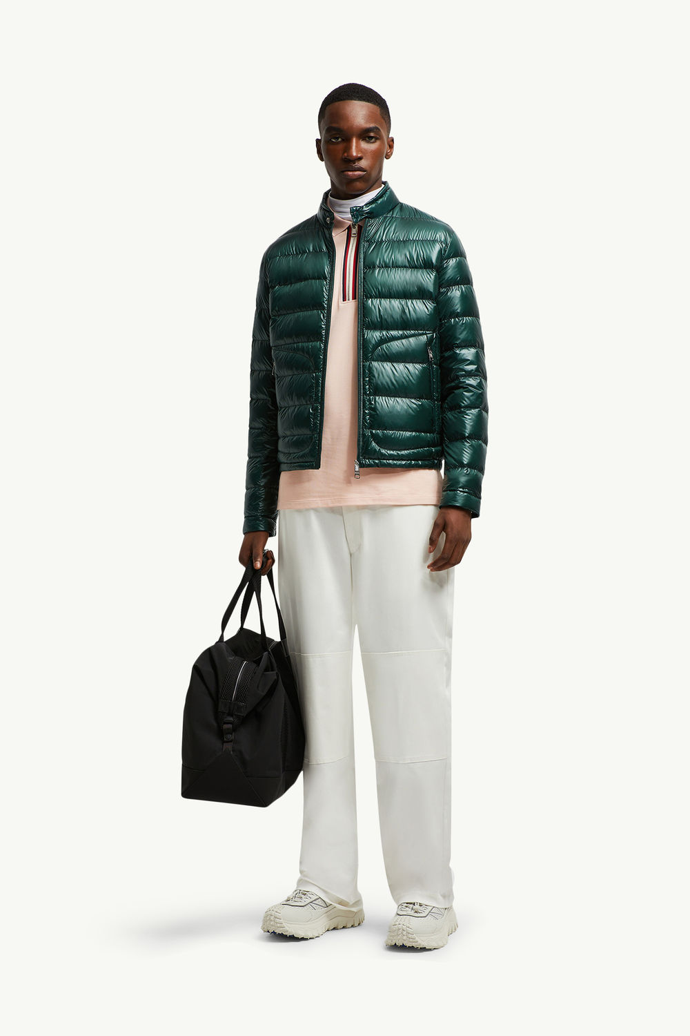 Doudoune courte Acorus repliable Hommes Vert Émeraude Moncler 0