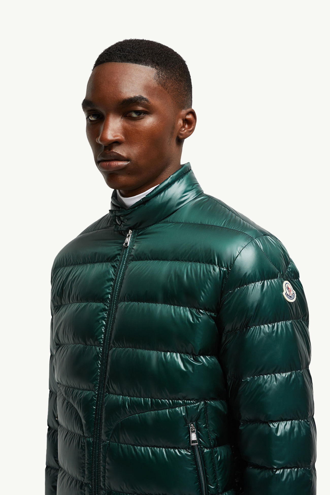 Acorus可收納式短身羽絨外套 男士 翡翠綠色 Moncler 1