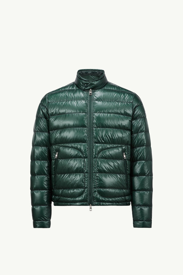 Acorus Packable Short Down Jacket Men Emerald Green Moncler 2