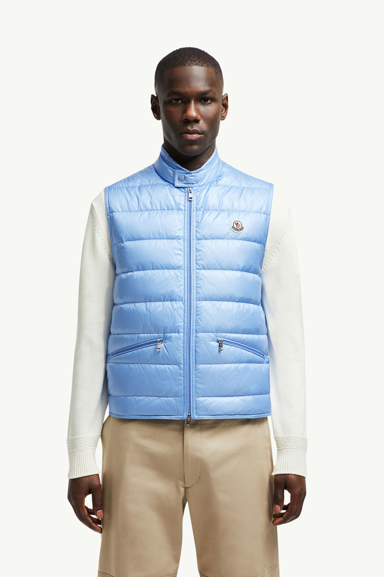Doudoune sans manches Gui repliable Hommes Bleu clair Moncler 3